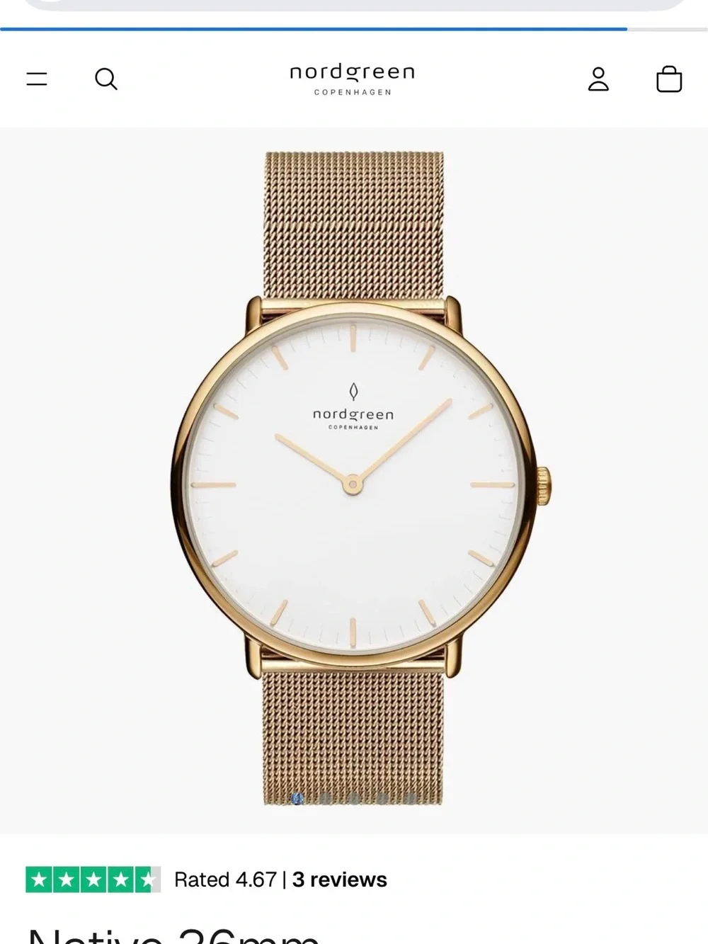 Nordgreen Gold Mesh Women's Watch - White Dial