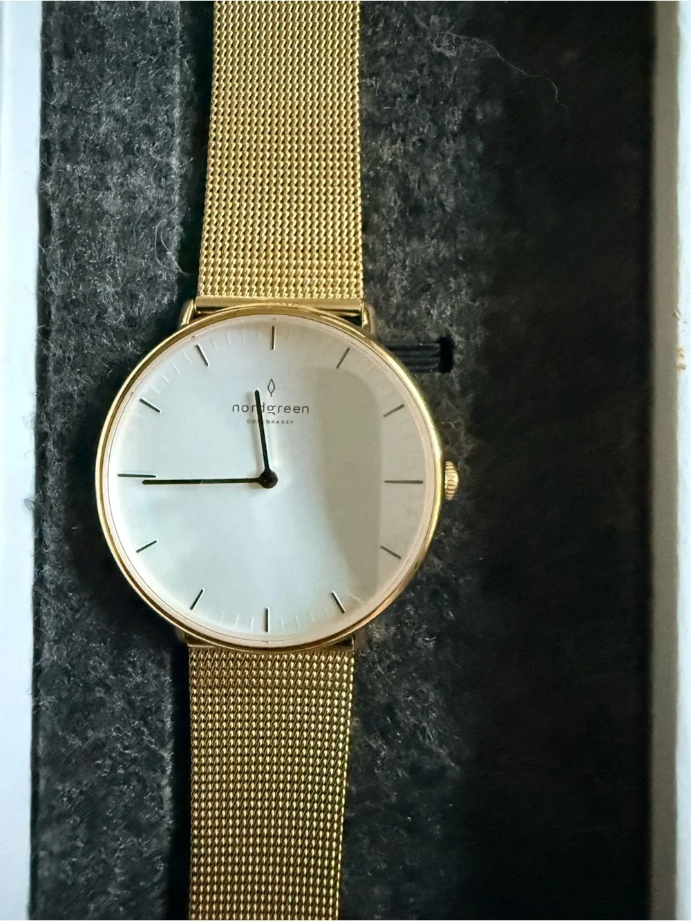 Nordgreen Gold Mesh Women's Watch - White Dial