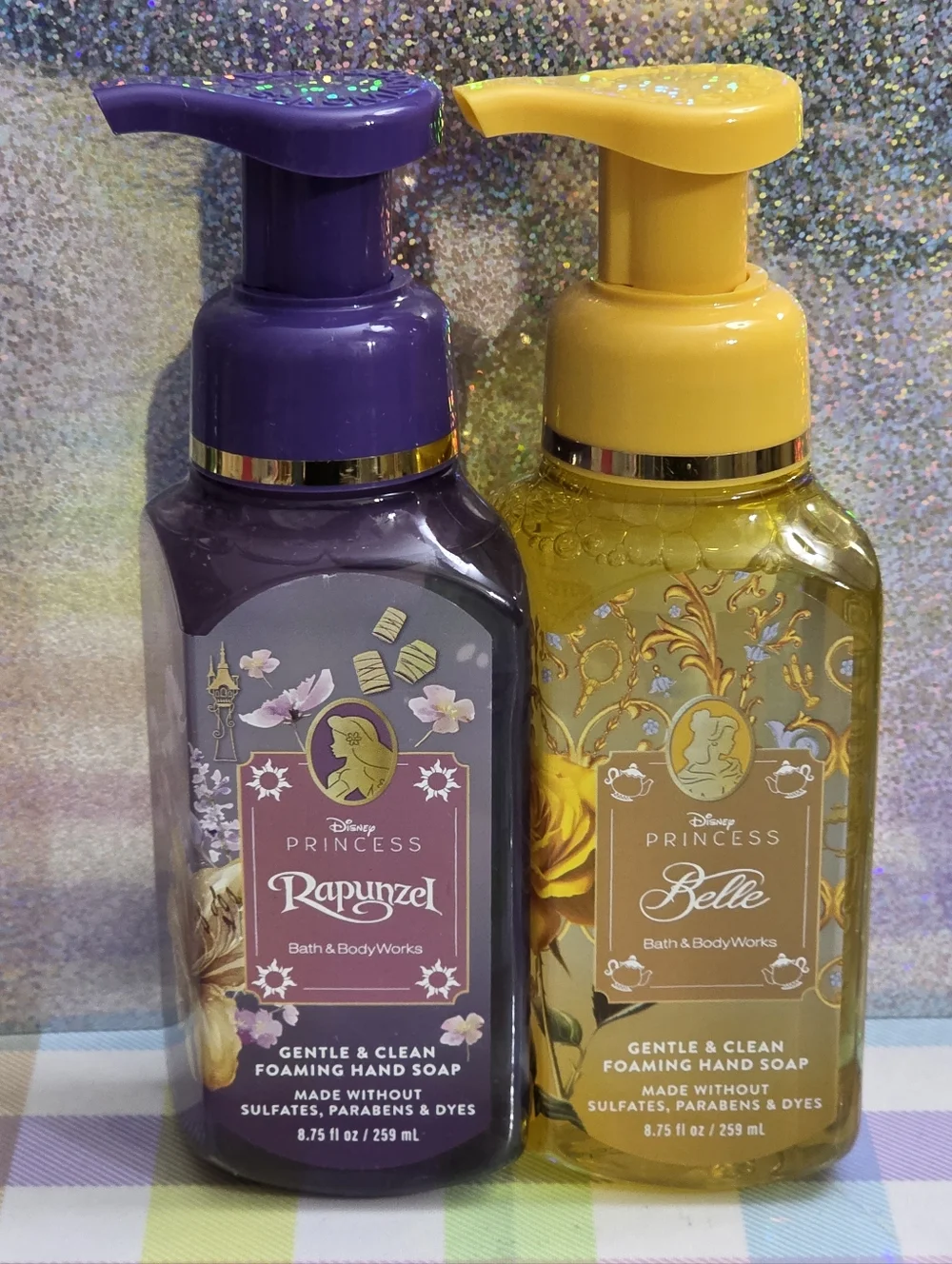 Bath Body Works Disney Princess Rapunzel & Belle Foaming Hand Soap Set NEW RARE
