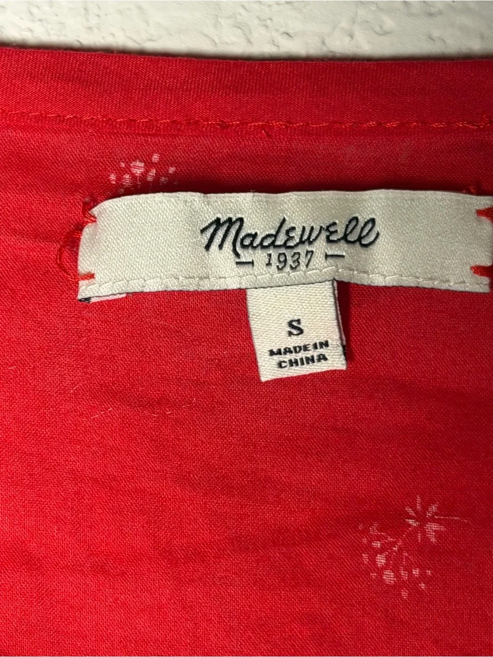 Madewell red cotton
