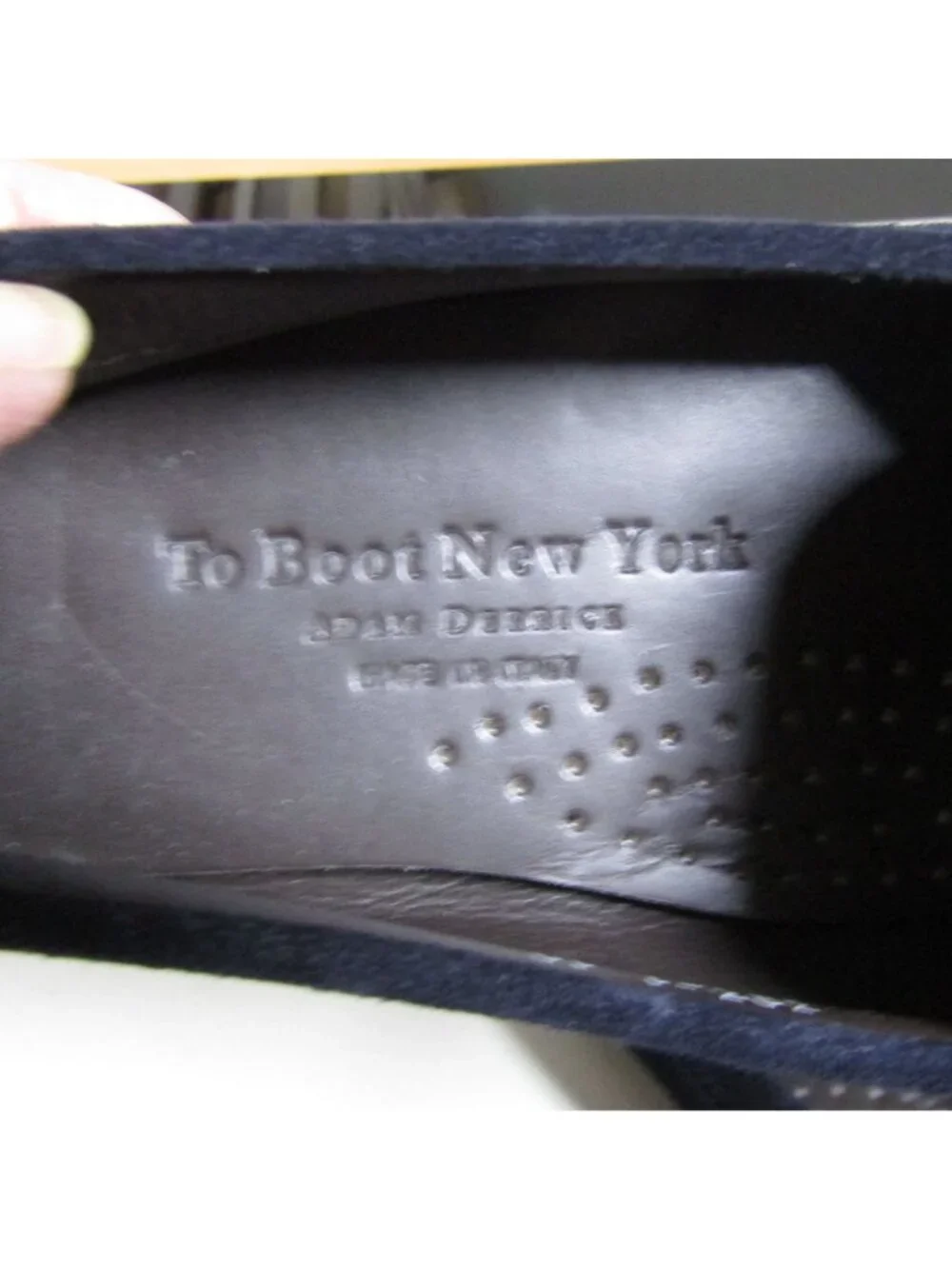 TO BOOT New York Adam Derrick Men Driving Loafers Mocs Shoes Blue Suede Italy 10