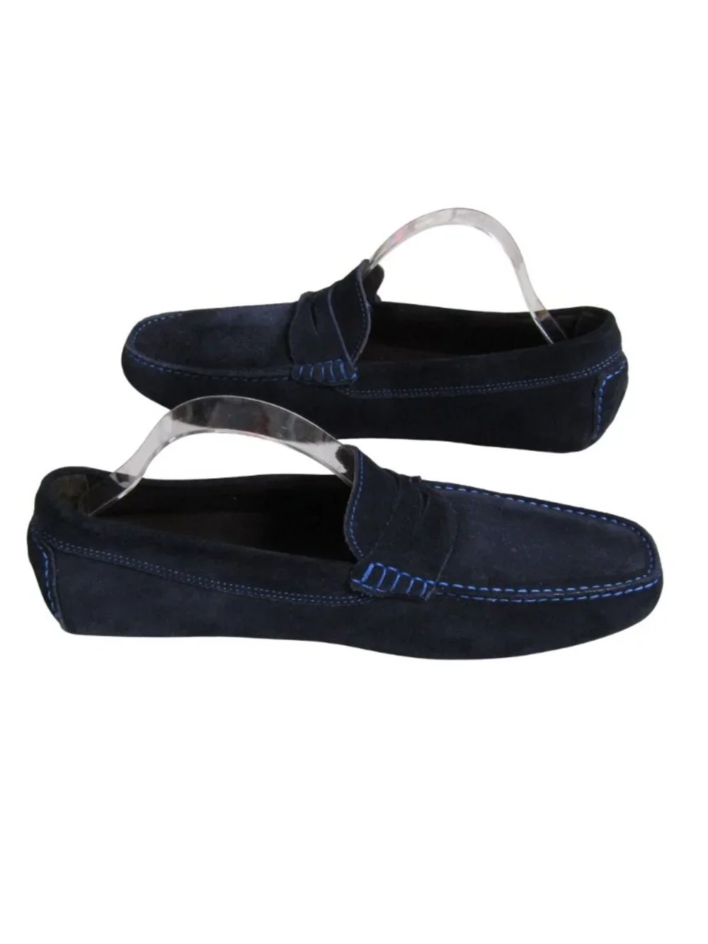 TO BOOT New York Adam Derrick Men Driving Loafers Mocs Shoes Blue Suede Italy 10