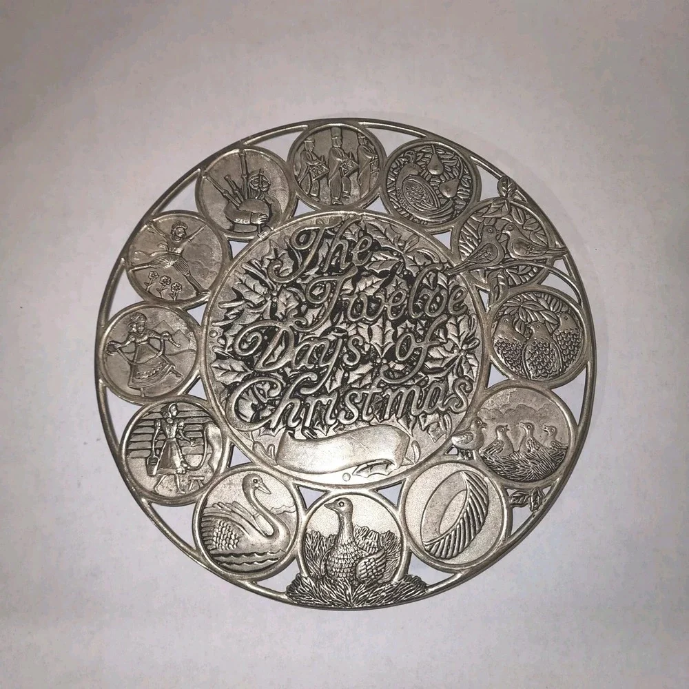 International Silver 12 Days of Christmas Plated Trivet‎