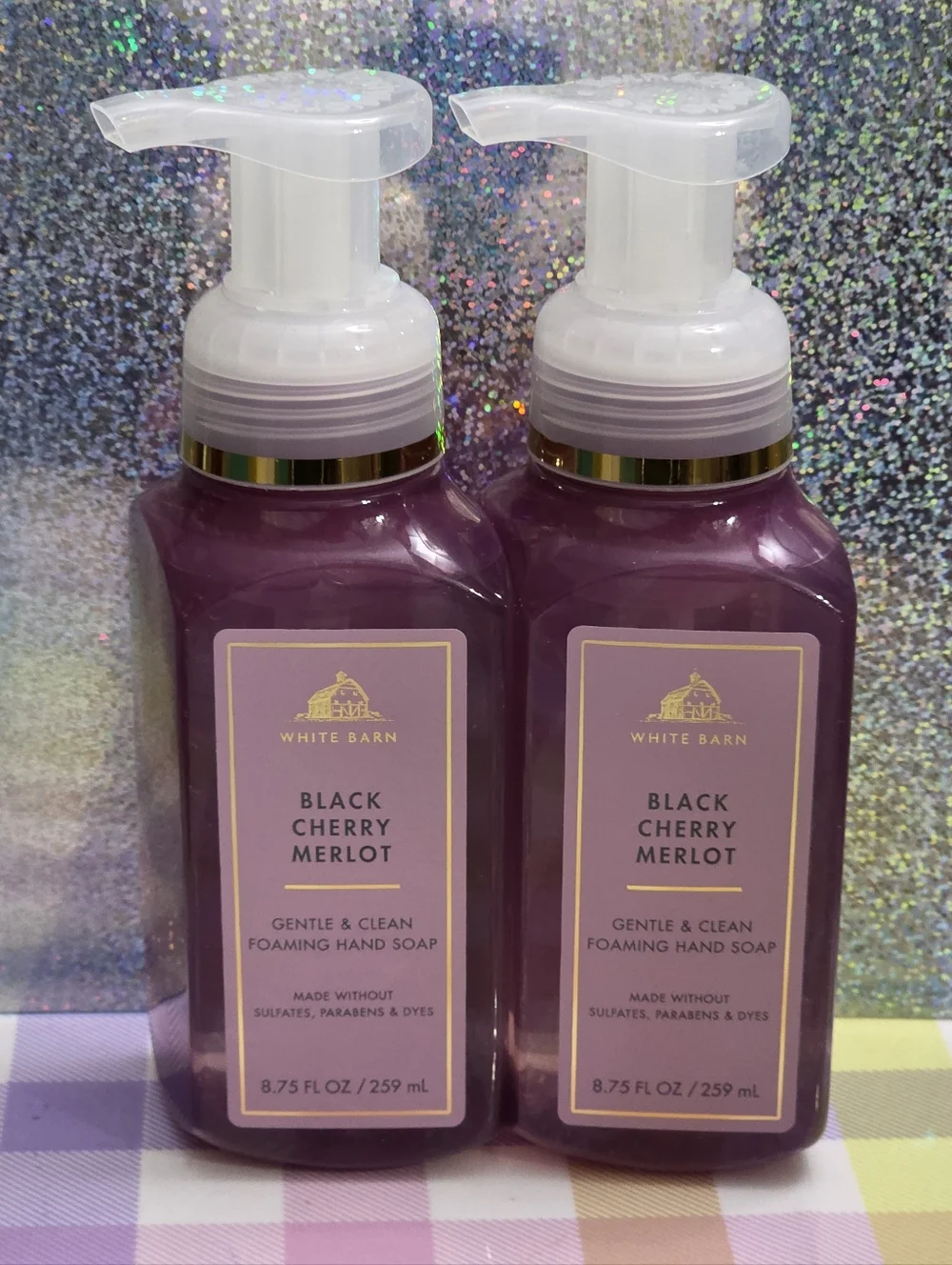 Bath & Body Works Black Cherry Merlot Foaming Hand Soap Set of 2 NEW RARE