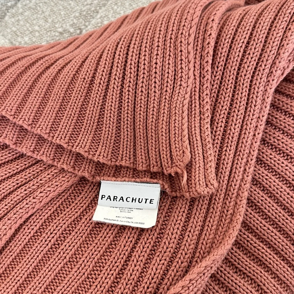 Parachute Rose Pink Knit Throw Blanket