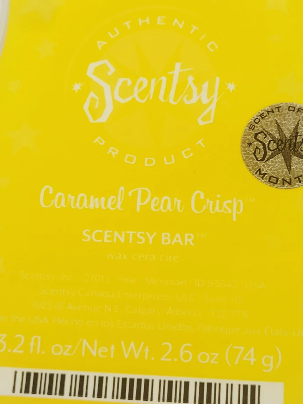 Scentsy bar wax caramel