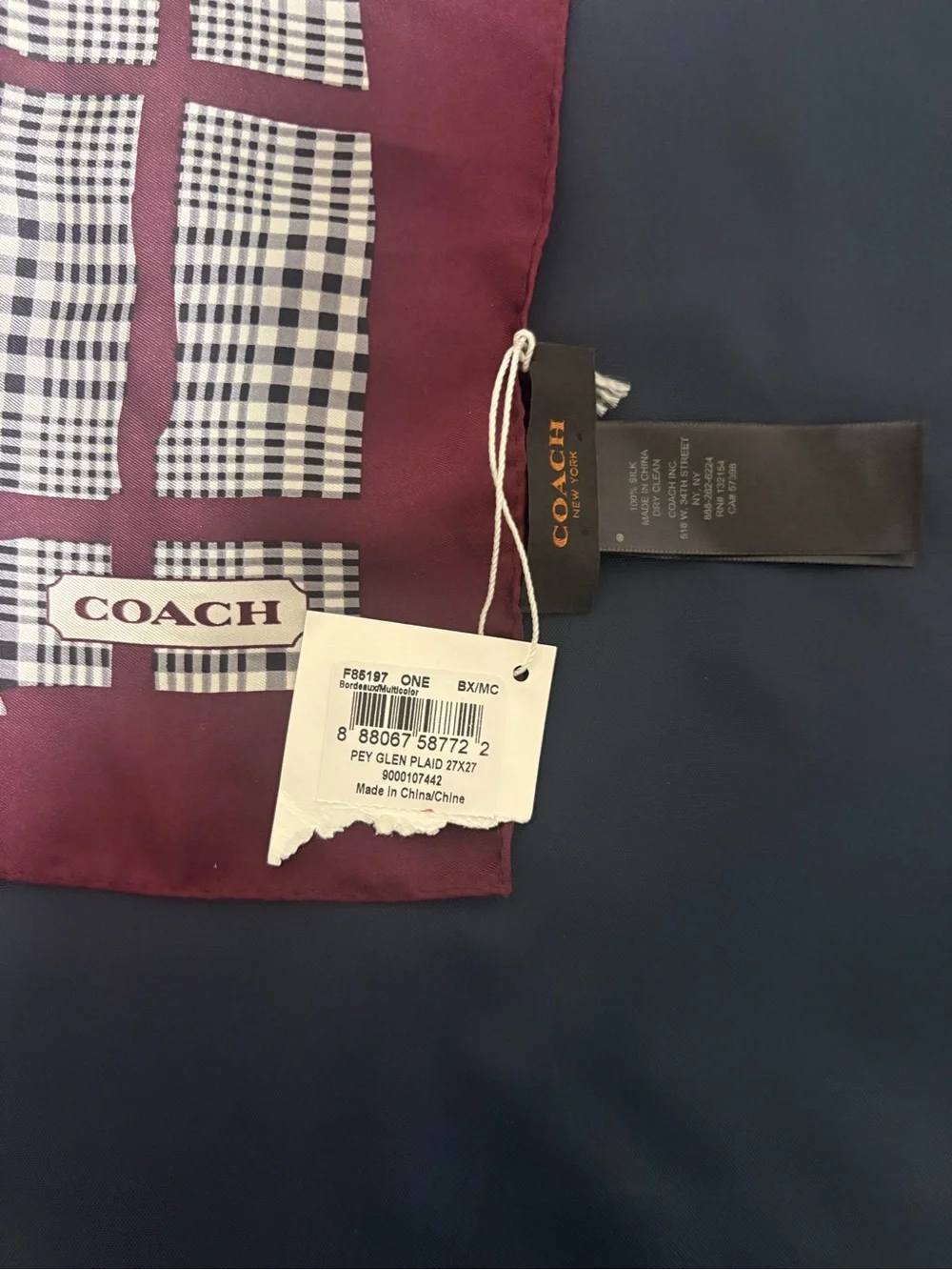 Coach silk scarf
