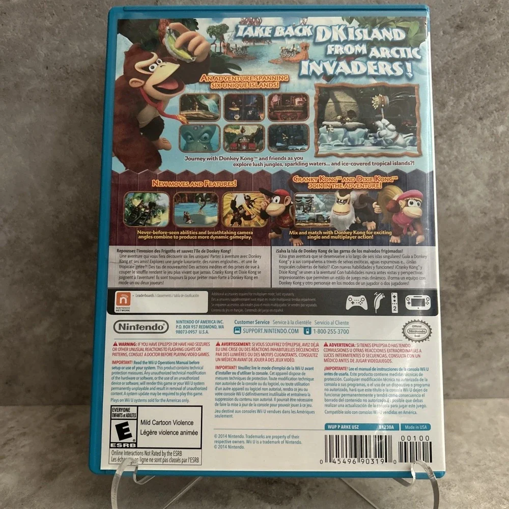 DONKEY KONG COUNTRY TROPICAL FREEZE - Wii U  W/MANUAL - VERY GOOD-