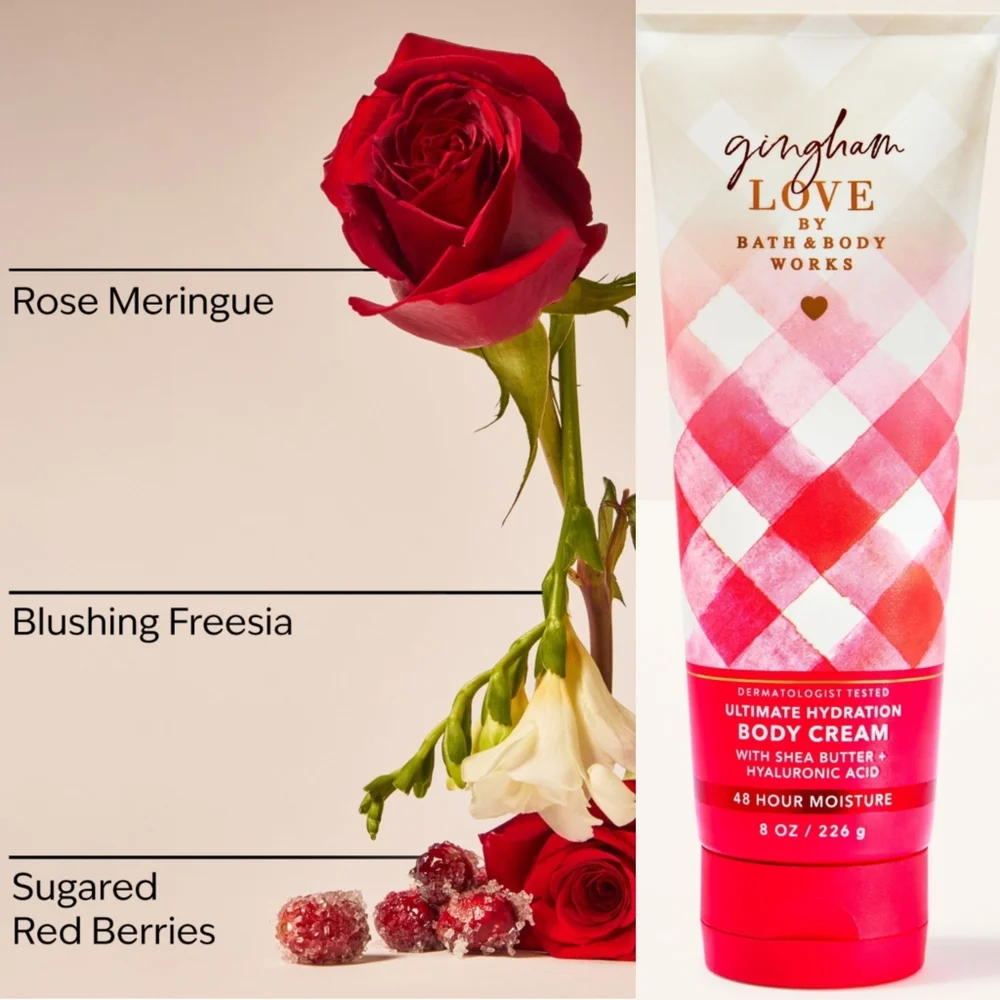 Bath & Body Works Gingham Love Body Cream 8oz NEW RARE