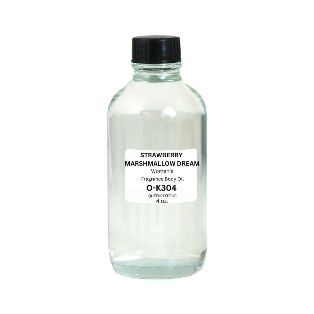 Strawberry Marshmallow Dream (Women) Body Oil 4 oz Fragrance All Natural Scent
