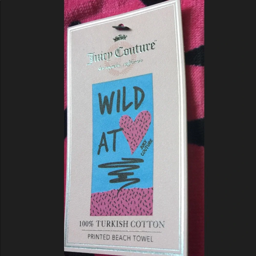 Juicy Couture Wild at Heart Beach Towel juicy towel juicy couture Velour