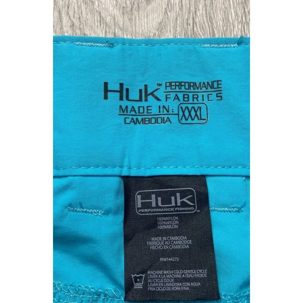 HUK Shorts Men 3XL Julep Blue Rogue 18