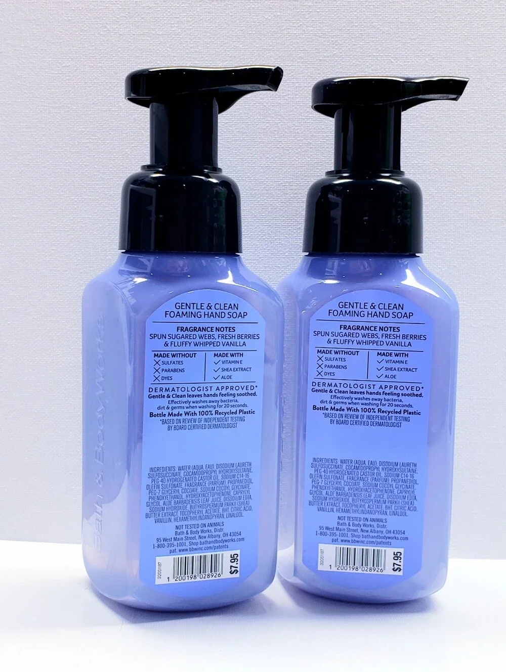 Bath & Body Works COTTON CANDY COBWEBS Gentle & Clean Foaming Hand Soap (2 pcs)