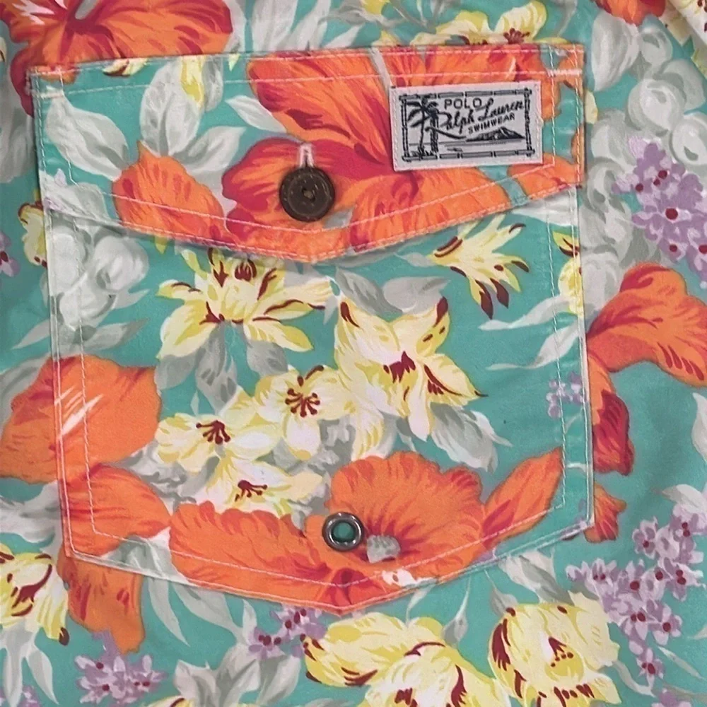 Polo Ralph Lauren Men’s Floral print swim trunks Sz XL