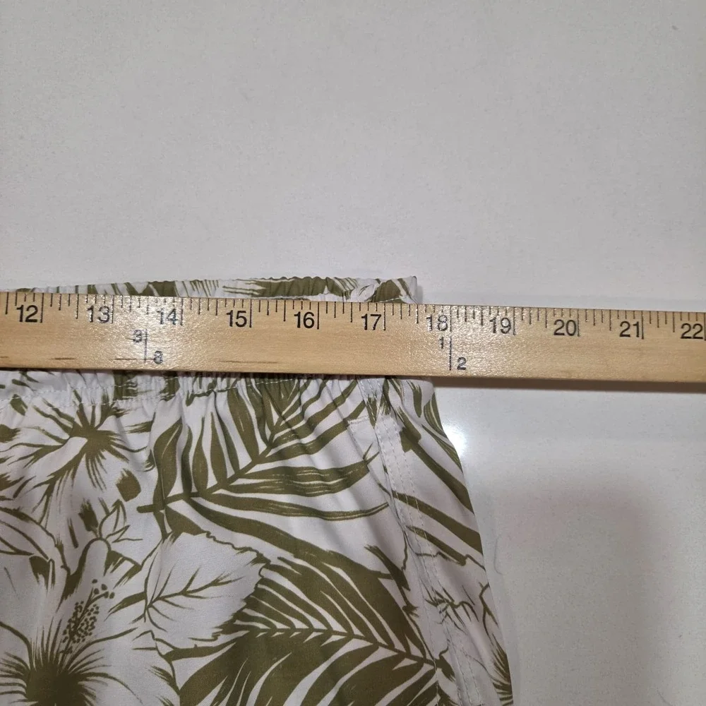 Kenny Flowers Bali Hai Palm Leaf Swim Trunks Shorts Mens Medium Tropical‎