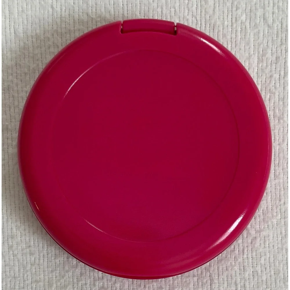 Christian Dior Pink Quilted Heart Compact Mirror Silver CD Logo Dust Bag‎ Travel