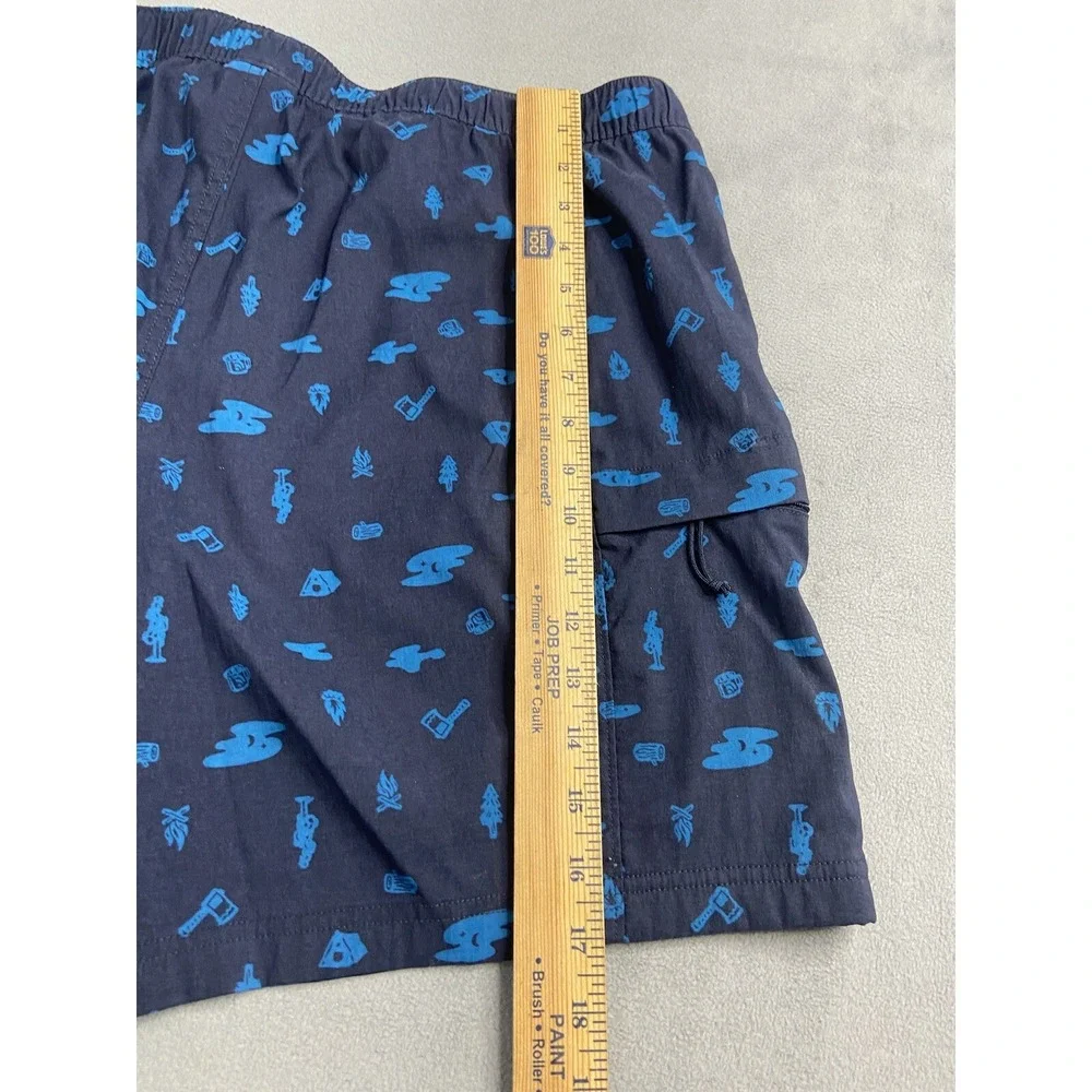 The North Face Shorts Men Large Blue Woods Print Class V Pull-On Nylon Hike Belt