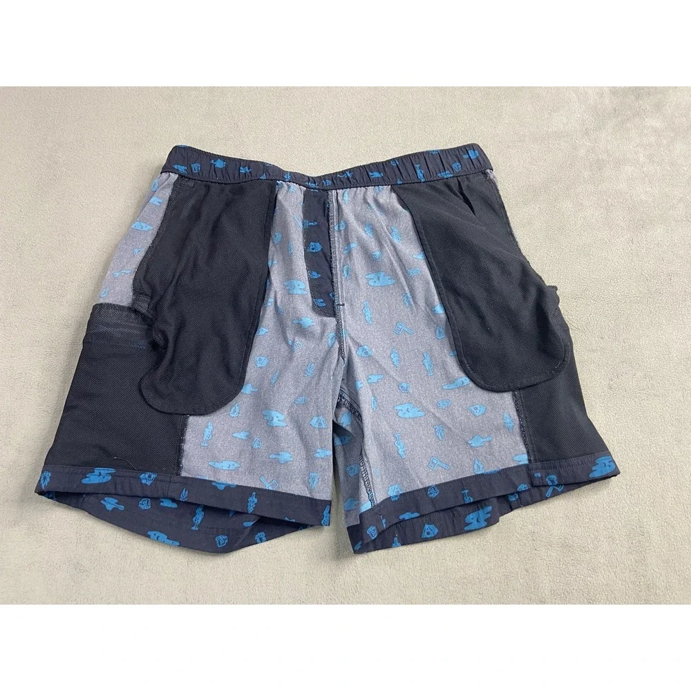 The North Face Shorts Men Large Blue Woods Print Class V Pull-On Nylon Hike Belt