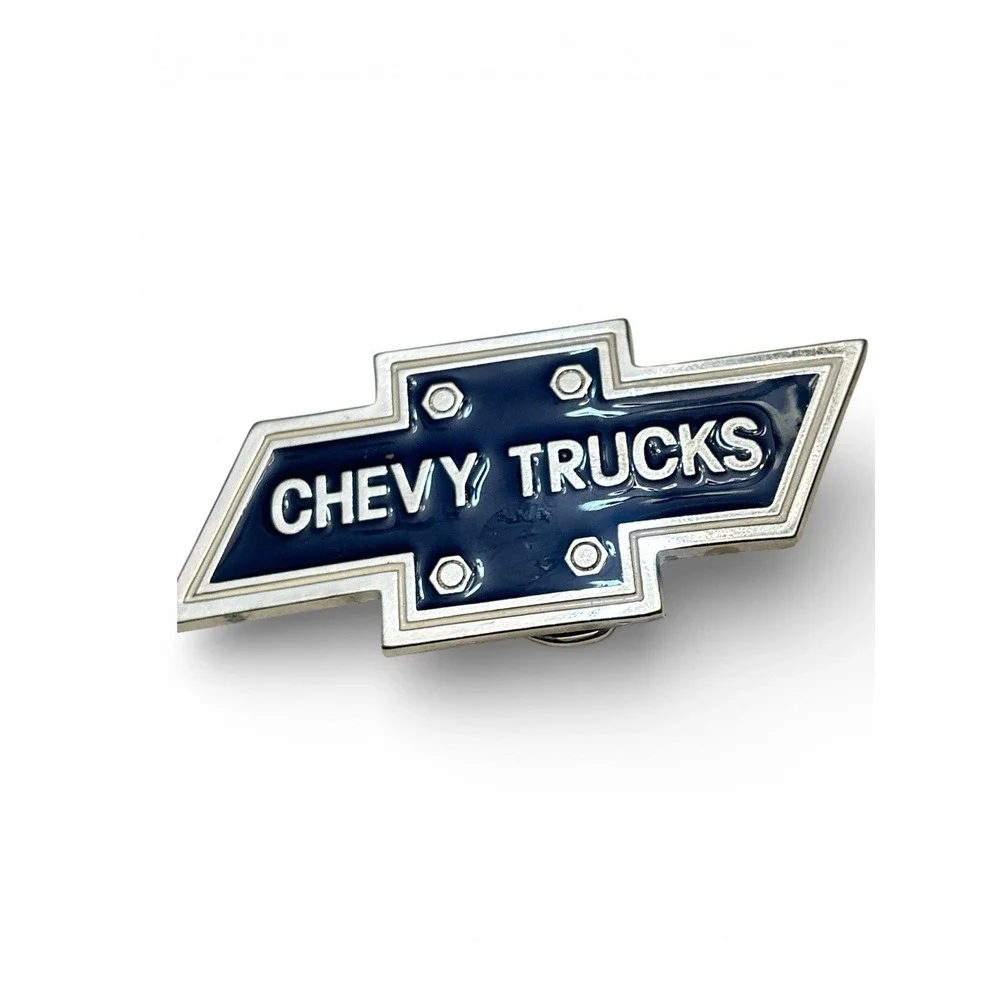 VINTAGE 1970s **CHEVY TRUCKS** BOWTIE LOGO BELT‎ BUCKLE