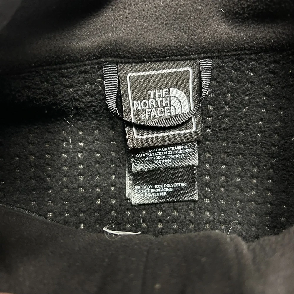 The North Face Fleece Jacket Mens M Black Full Zip‎ Mock Neck Outerwear Pockets