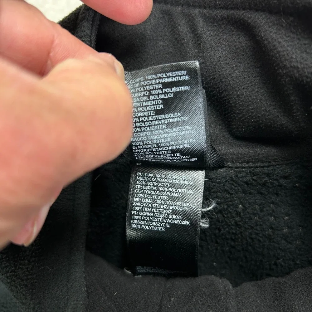 The North Face Fleece Jacket Mens M Black Full Zip‎ Mock Neck Outerwear Pockets