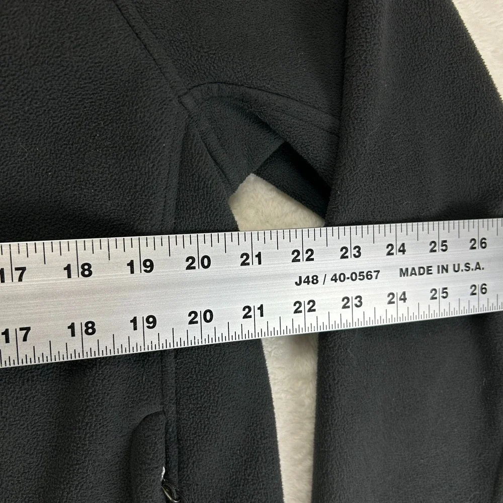 The North Face Fleece Jacket Mens M Black Full Zip‎ Mock Neck Outerwear Pockets