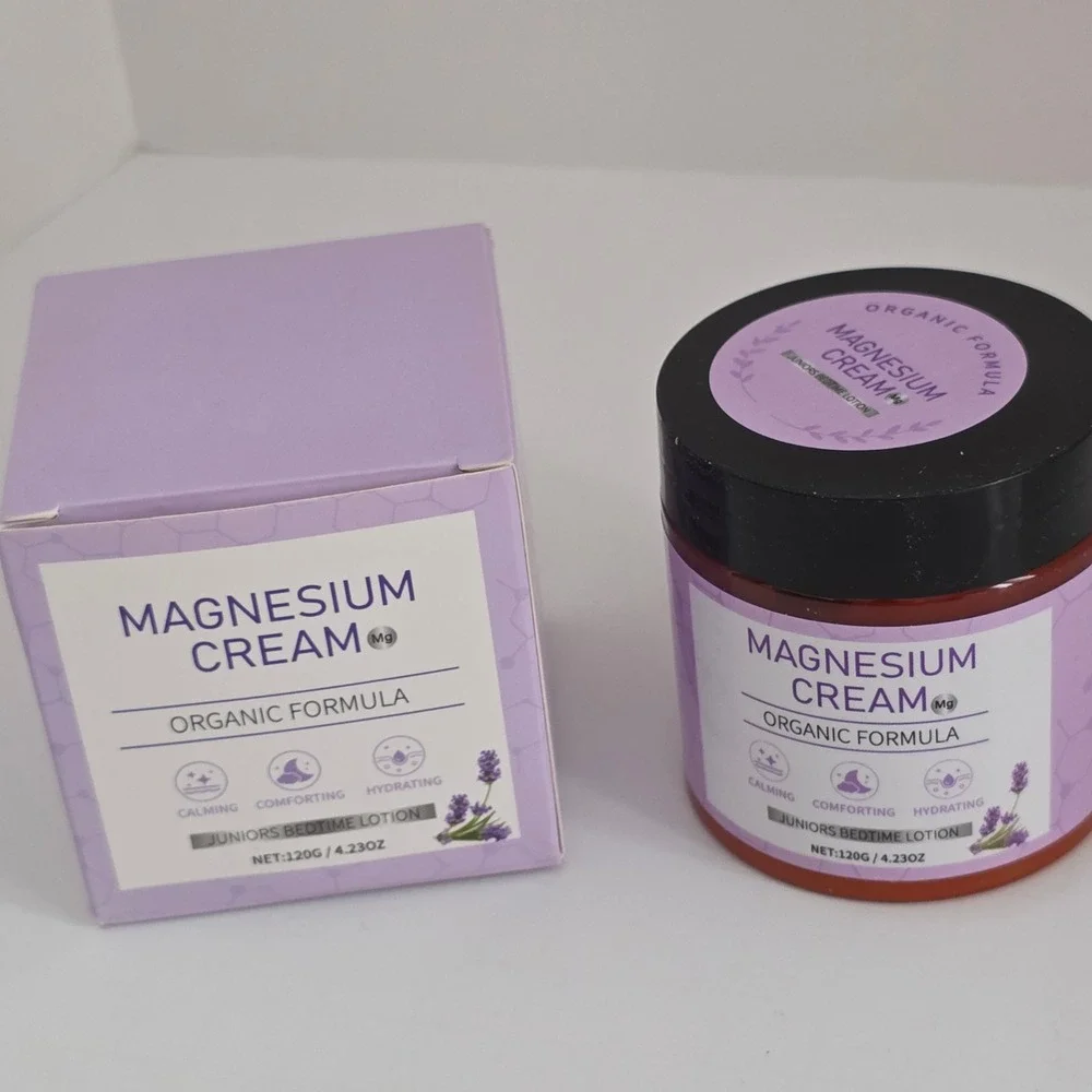 New Magnesium Cream Organic Formula Juniors Bedtime Lotion Lavender 4.23oz Jar