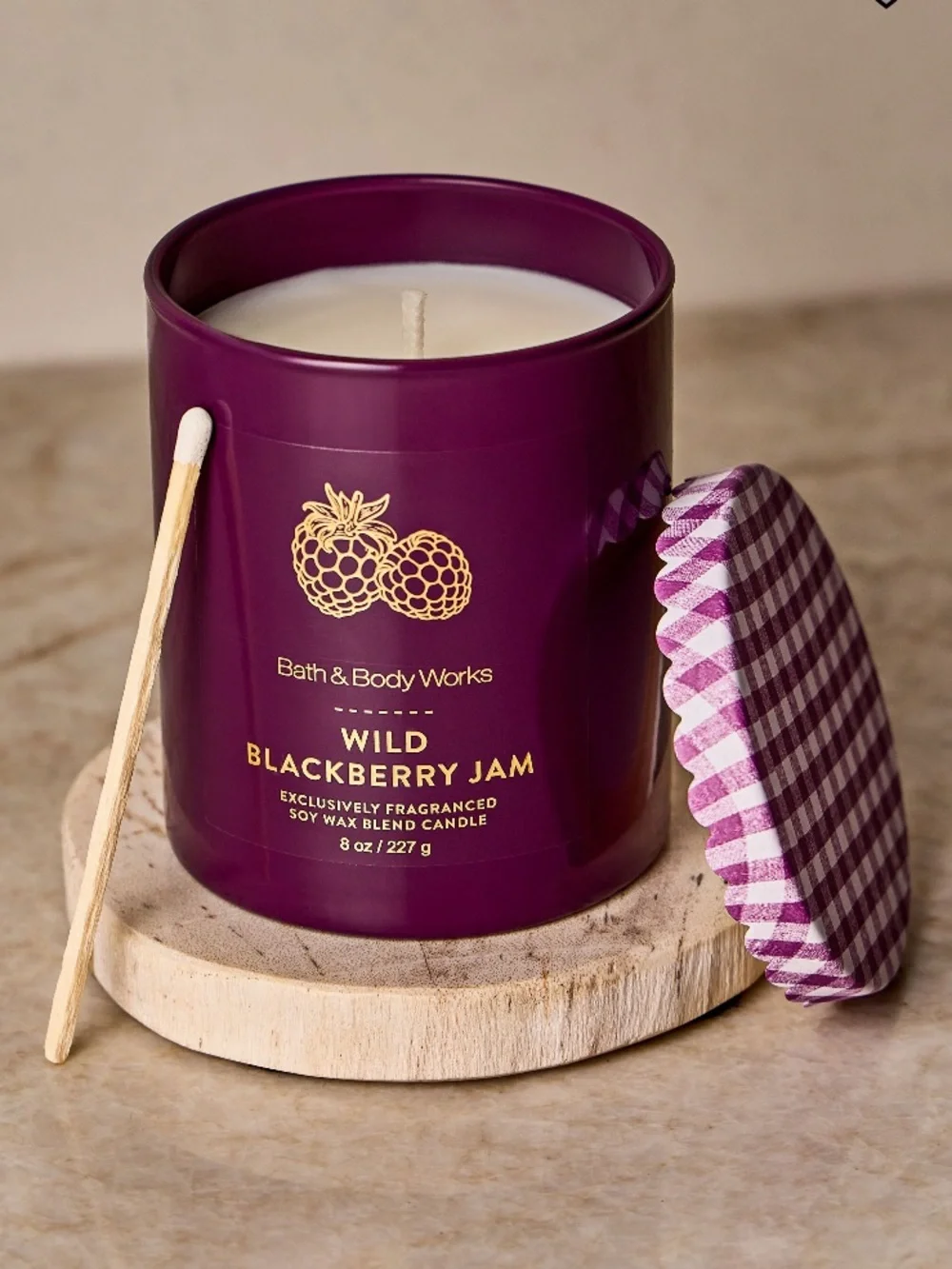 1 - “WILD BLACKBERRY JAM” Single Wick Candle by B&BW, 8 oz / 227 g, NWT