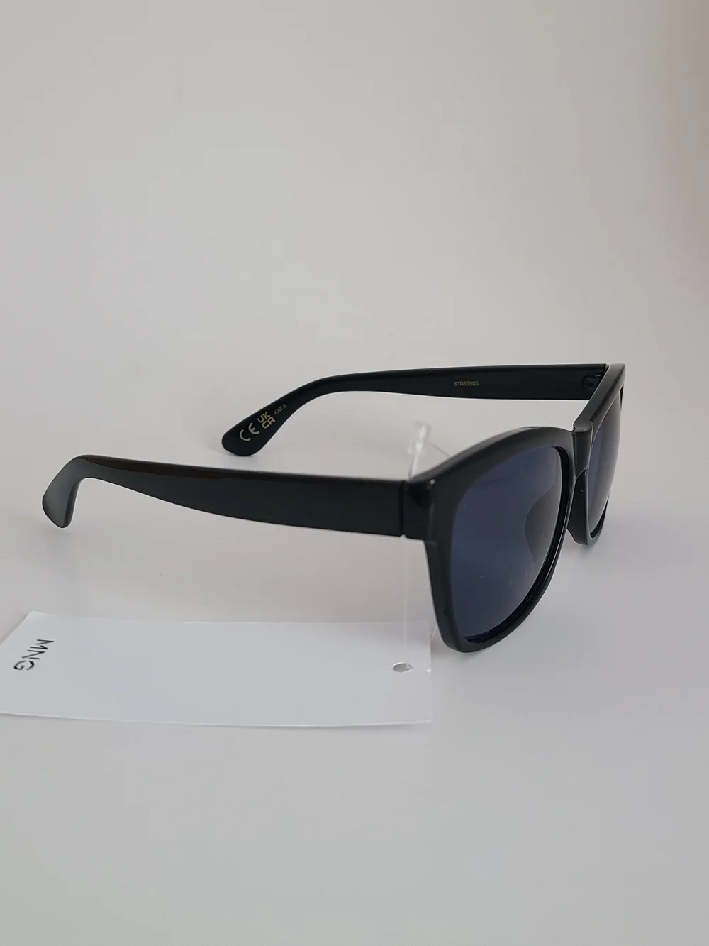 Mango Black Sunglasses Temple with Navy Lences NWT