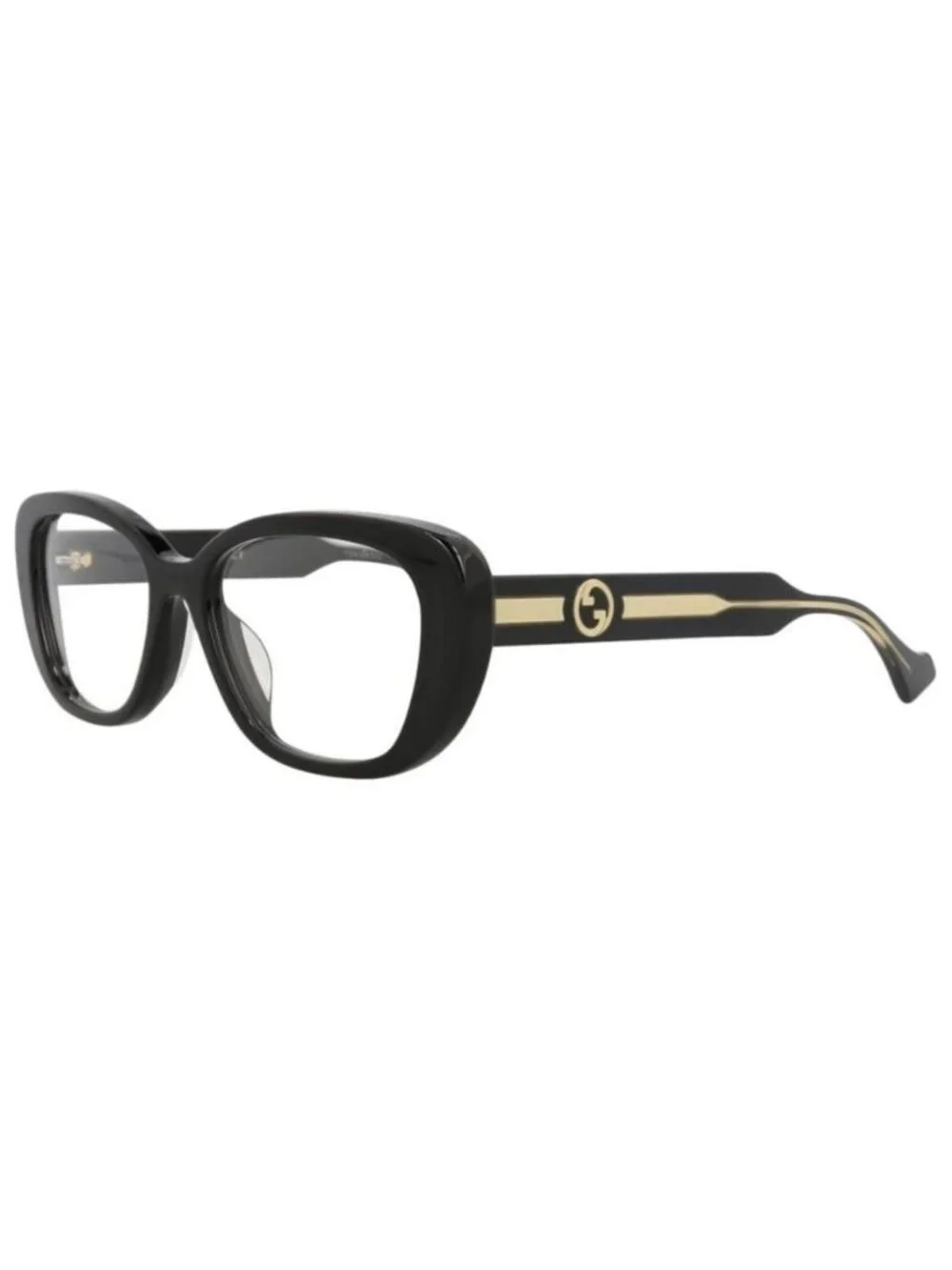 New Gucci Womens Cat Eye Black Crystal Transparent Fashion Designer Eyeglasses