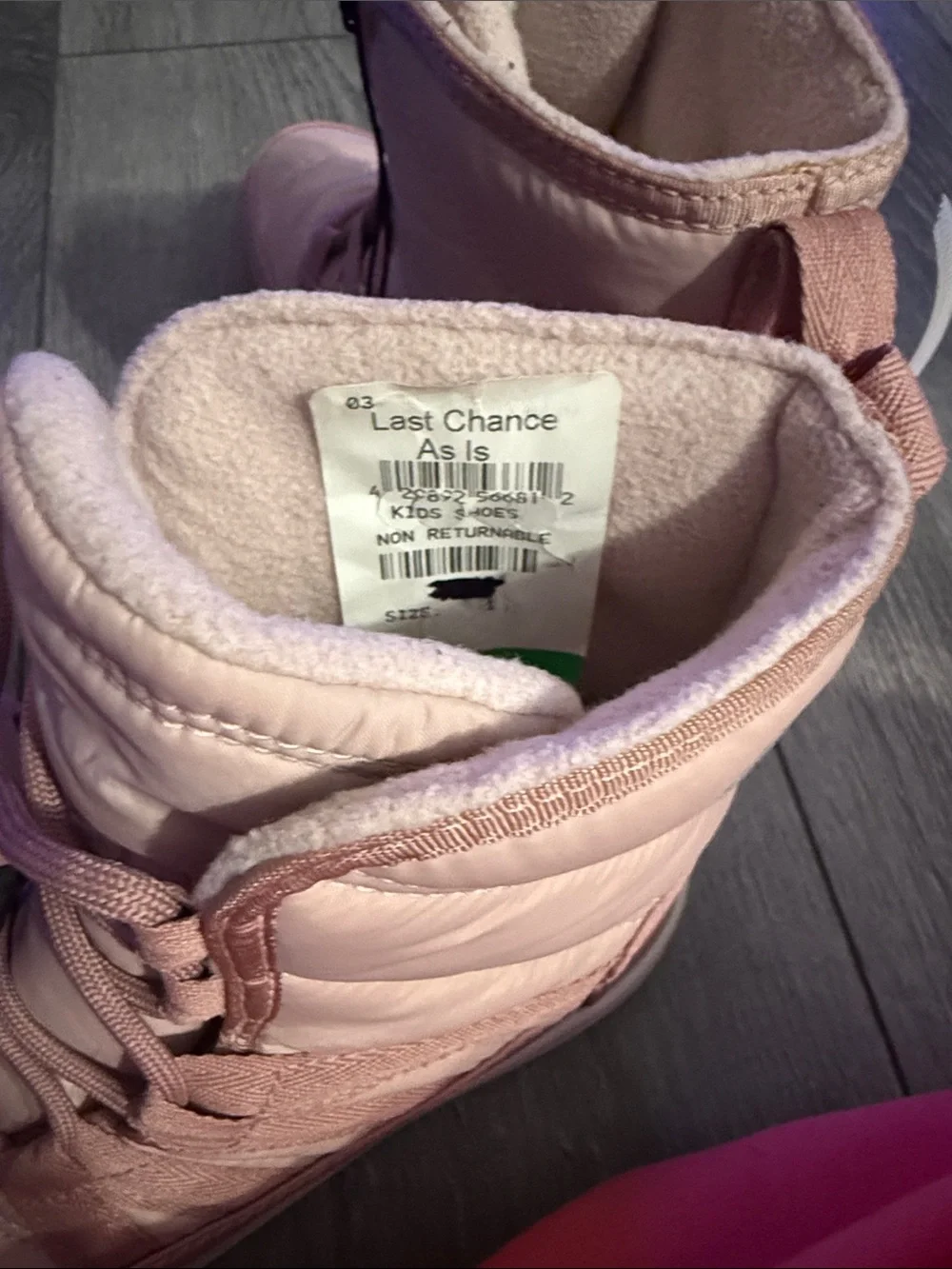 NWT Sorel Whitney Girls Short Pink Lace-Up Insulated Winter Boot