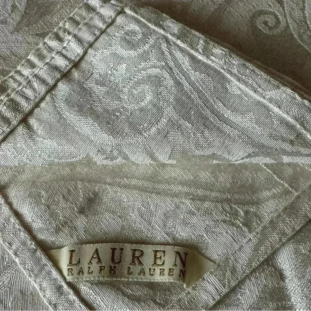 Lauren Ralph Lauren Damask Napkins Ivory Set Elegant Table Linens Wedding 10 Ct