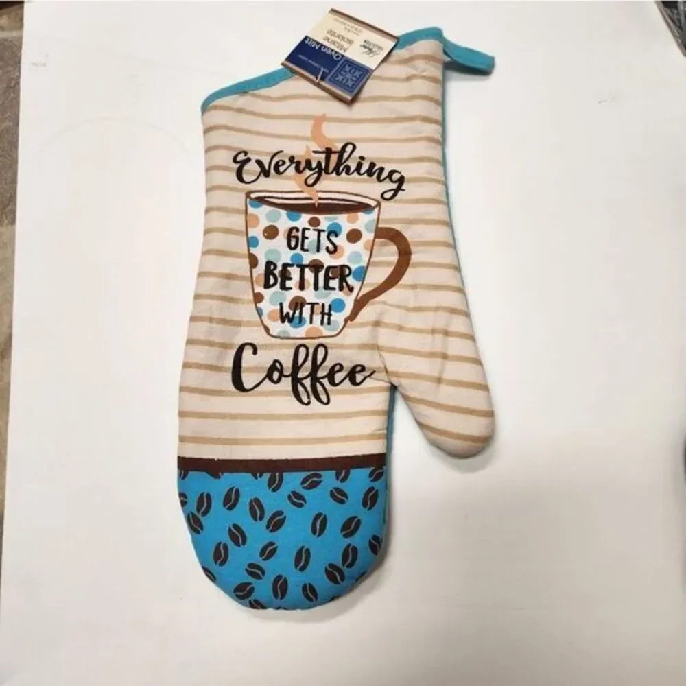 Coffee Lovers Bundle Block‎ Calendar Oven Mitts Coffee Cup Dish Towel