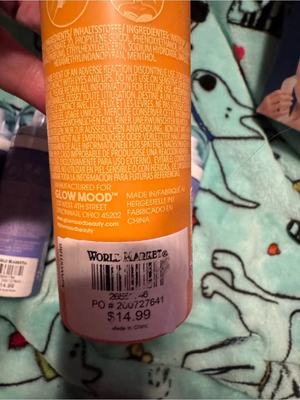 Cost Plus World Market sprays glow