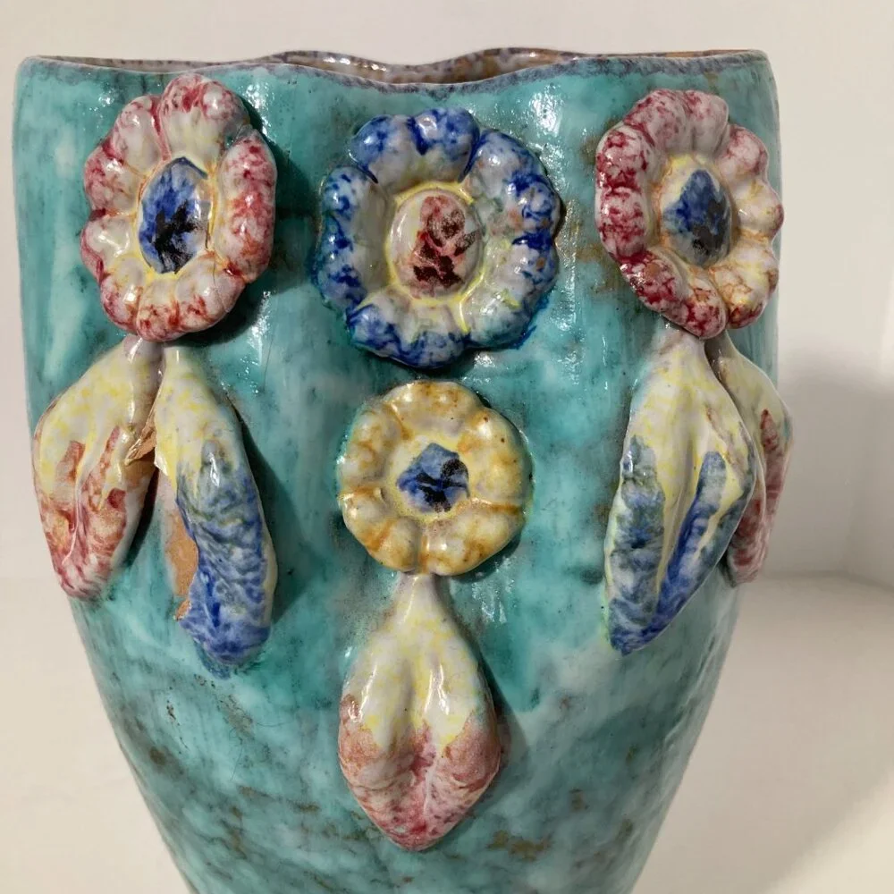 Fratelli Fanciullacci Majolica Vase‎ Italy 6 x 9 x 3