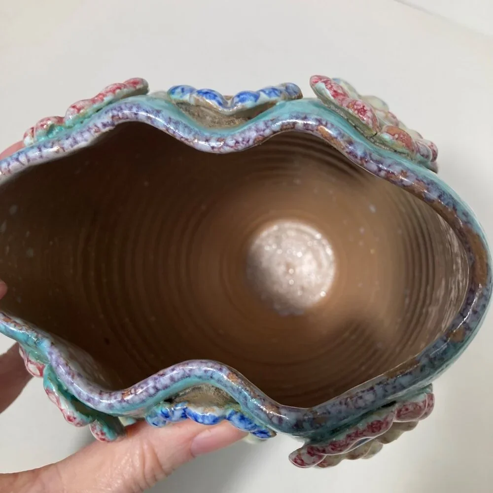 Fratelli Fanciullacci Majolica Vase‎ Italy 6 x 9 x 3
