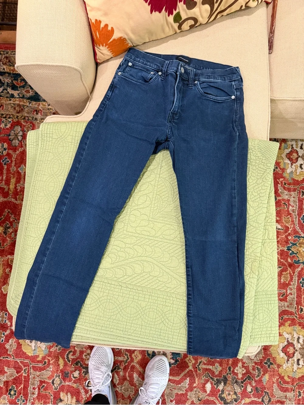 J. Crew Slim Straight Jeans in Deep Blue