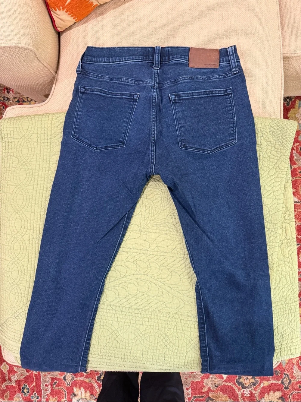 J. Crew Slim Straight Jeans in Deep Blue