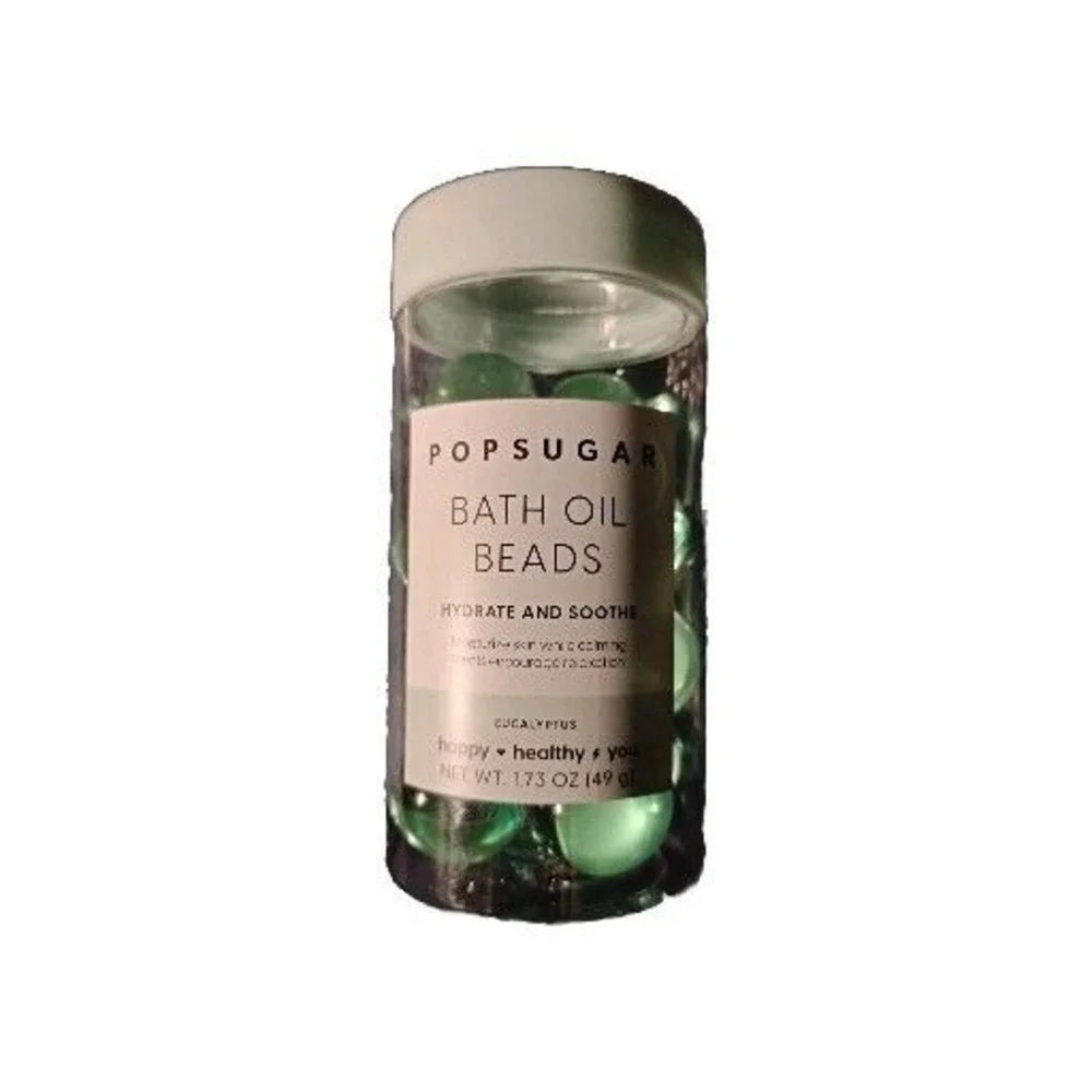PopSugar Bath Oil Beads Eucalyptus  New 1.73 oz each‎ Turquoise