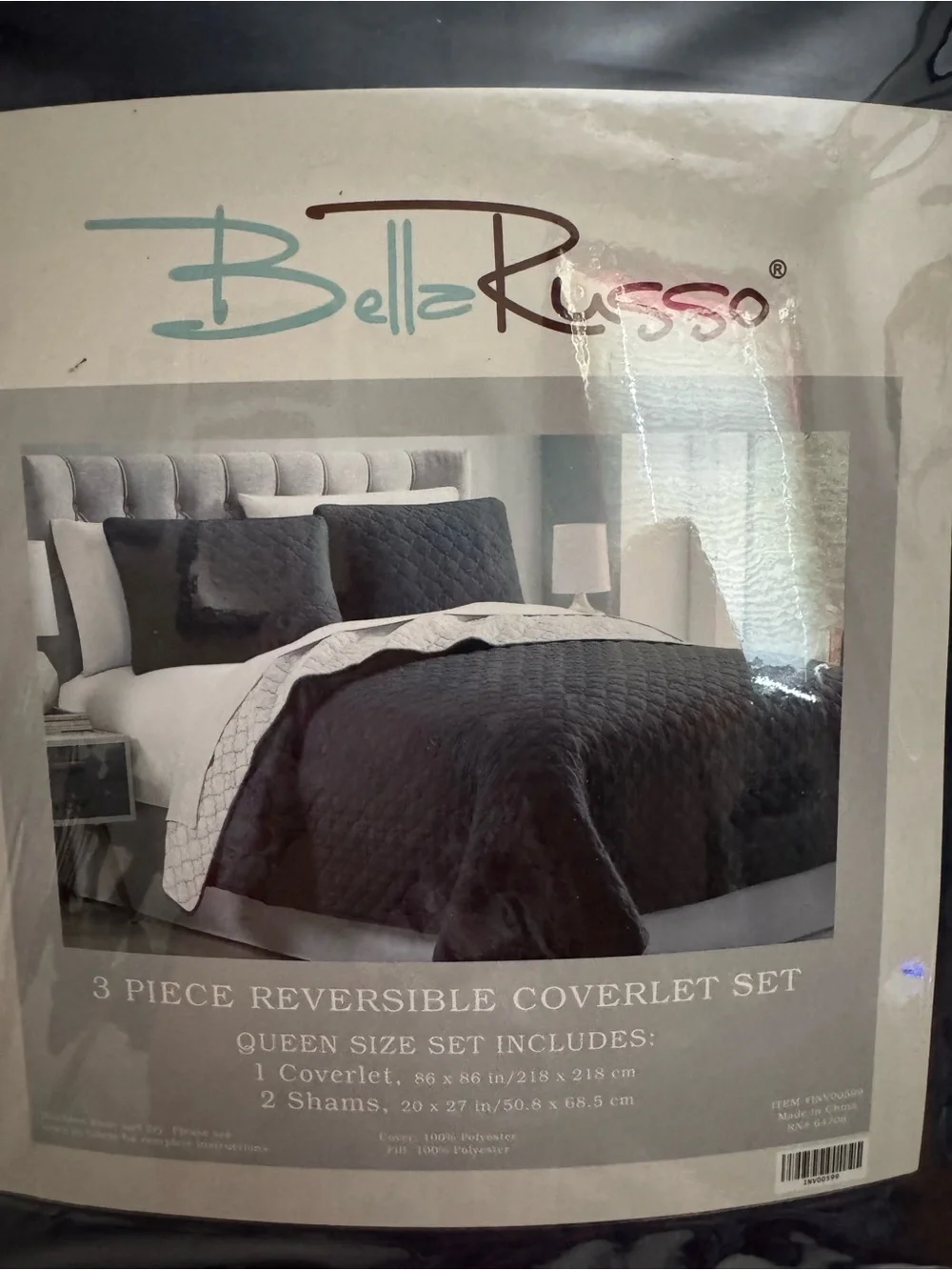 Brand new 3 piece Reversible Coverlet
