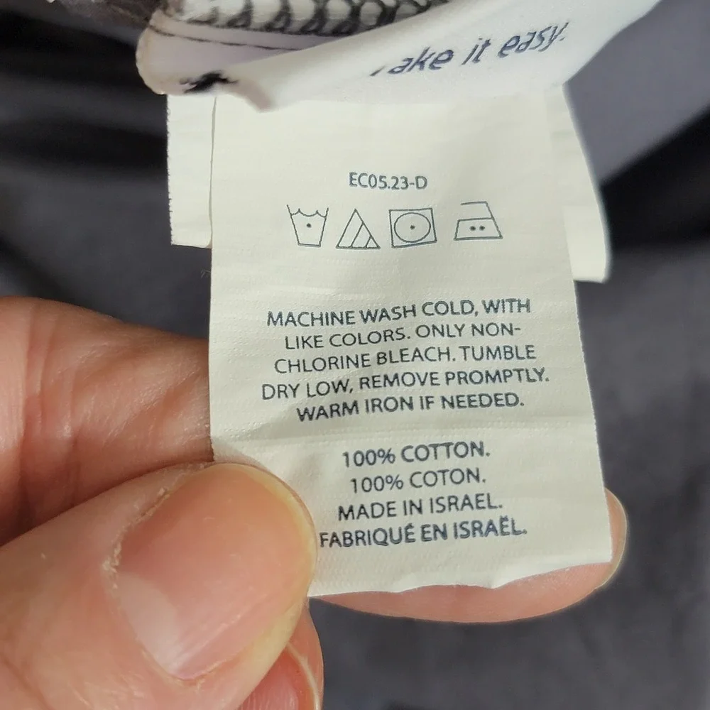 Brooklinen Dark Gray 100% Cotton Full Queen Duvet Cover Button Closure DUV-F17