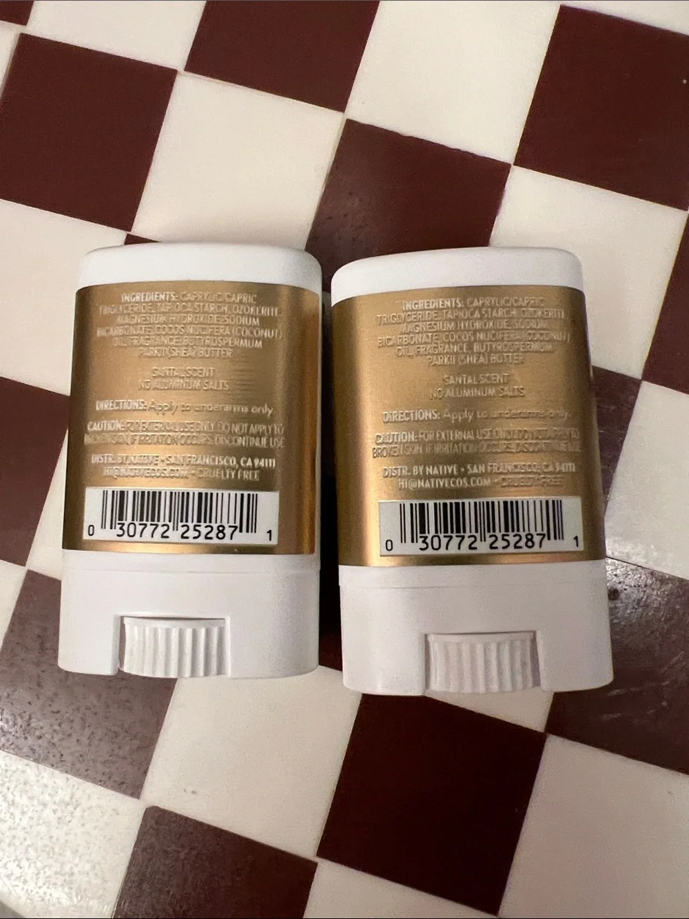 2 New Native Spellbinding Santal mini travel size deodorant