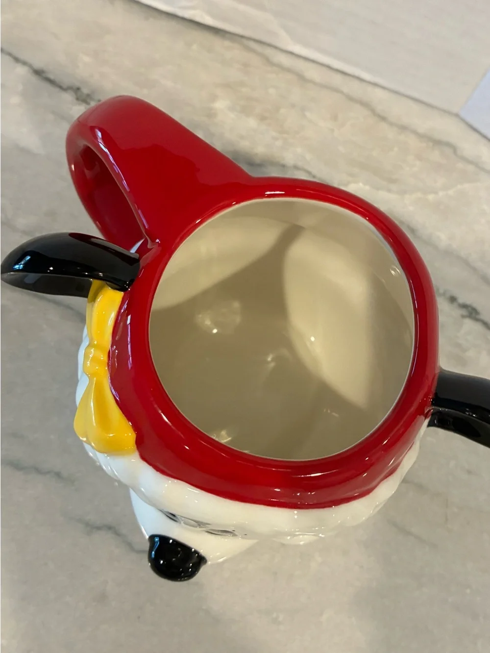 New Williams Sonoma Minnie Mouse Figural Mug cocoa Christmas kids holiday Disney