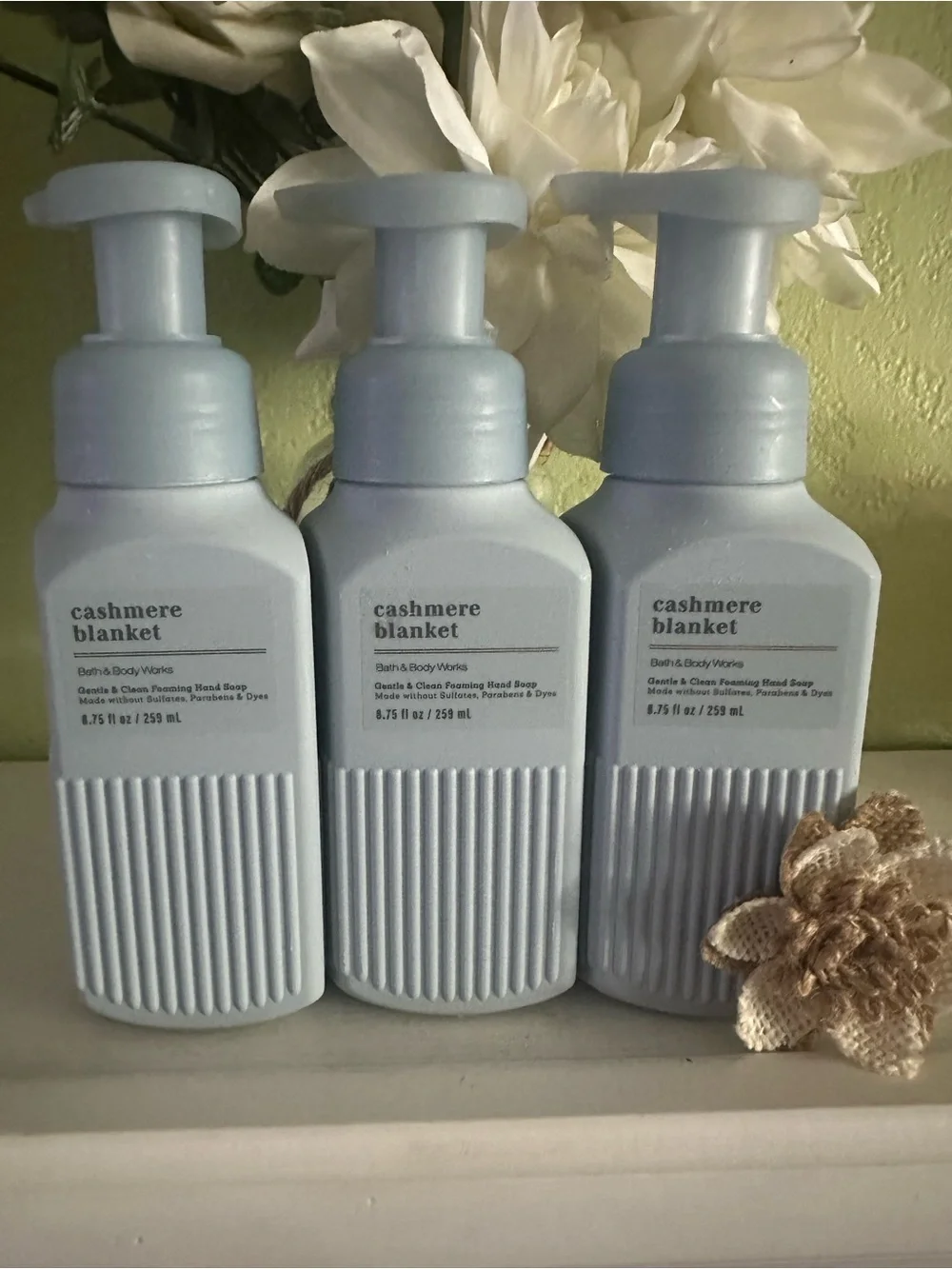 Bath & Body Works Cashmere Blanket Foaming Hand Soap - Light Blue Trio