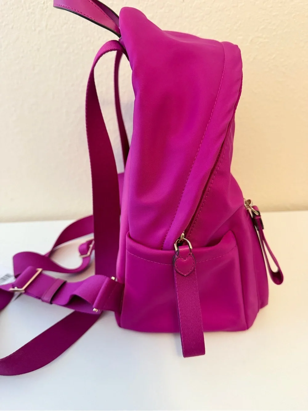Kate Spade Chelsea Medium Backpack + Lucy L Zip Wristlet Baja Rose Pink Set