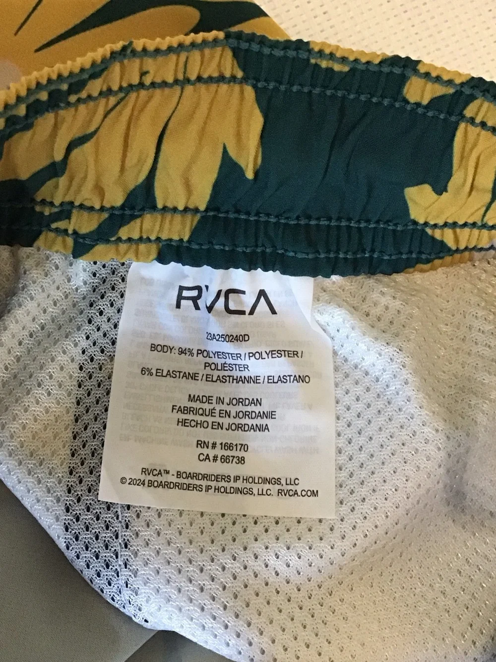 RVCA bold yellow
