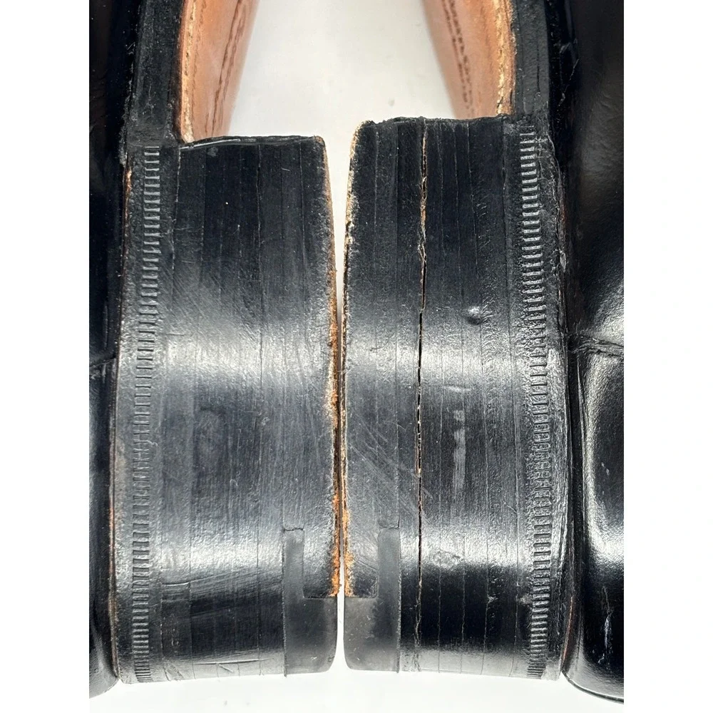 Vtg Church's Penny Loafers Men 10.5W UK 9.5H Black Custom Grade Leather England