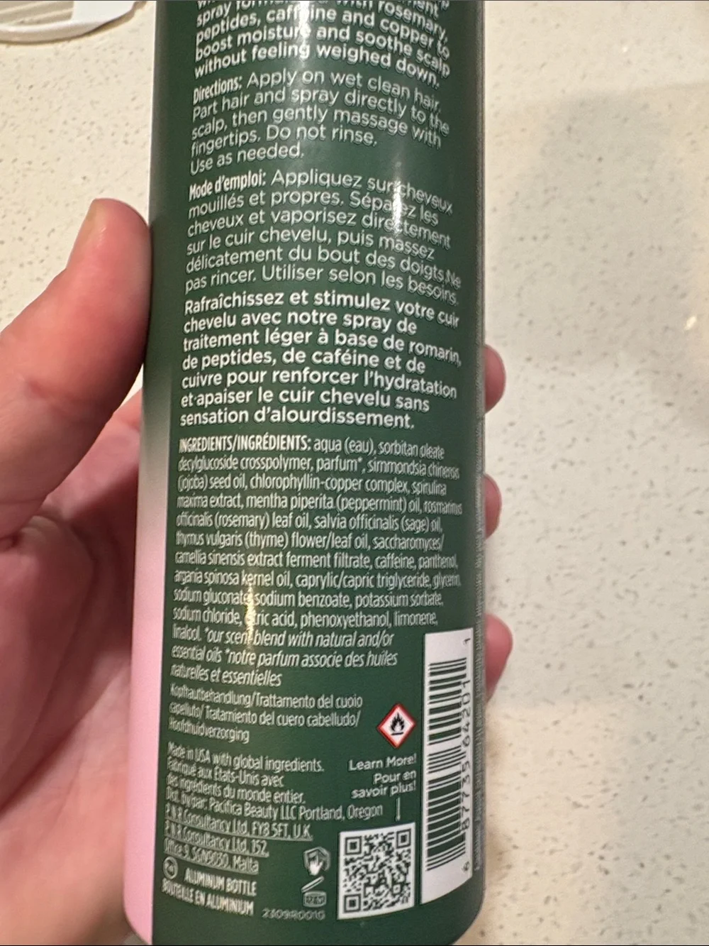Pacifica Scalp Love Rosemary Mint Daily Scalp Refresher - Green & Pink