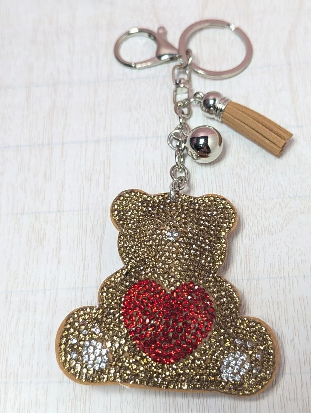 Teddy Bear Bag Charm Keychain