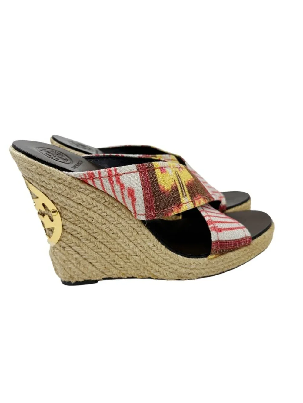Tory Burch Kristen Espadrille Wedge Sandals Multicolor Size 9M